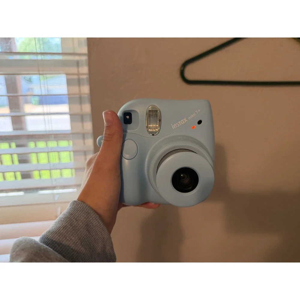 Fujifilm Instax Mini 7+ Instant Film Camera Bundle Light Blue Case Film Album